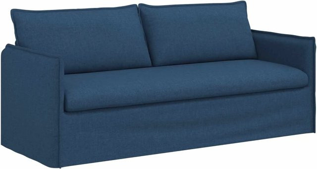 vidaXL Sofa Blau mit Stoffbezug und Metallrahmen B/T/H: 196 x 82 x 85 cm - Bild 1