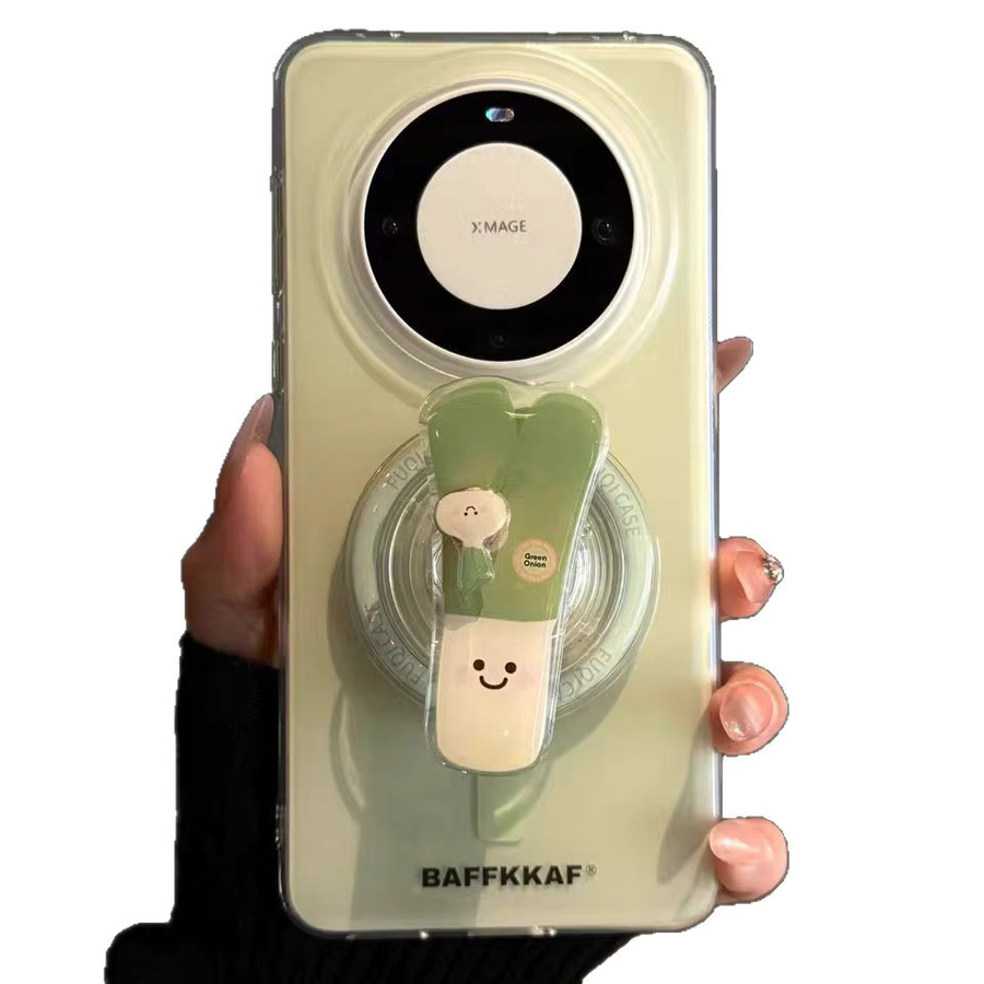 XMSJ Magnetischer Griptok mit Frühlingszwiebel-Design für iPhone 16 15 14 und MagSafe als Handyhalterung und Ständer - Bild 2