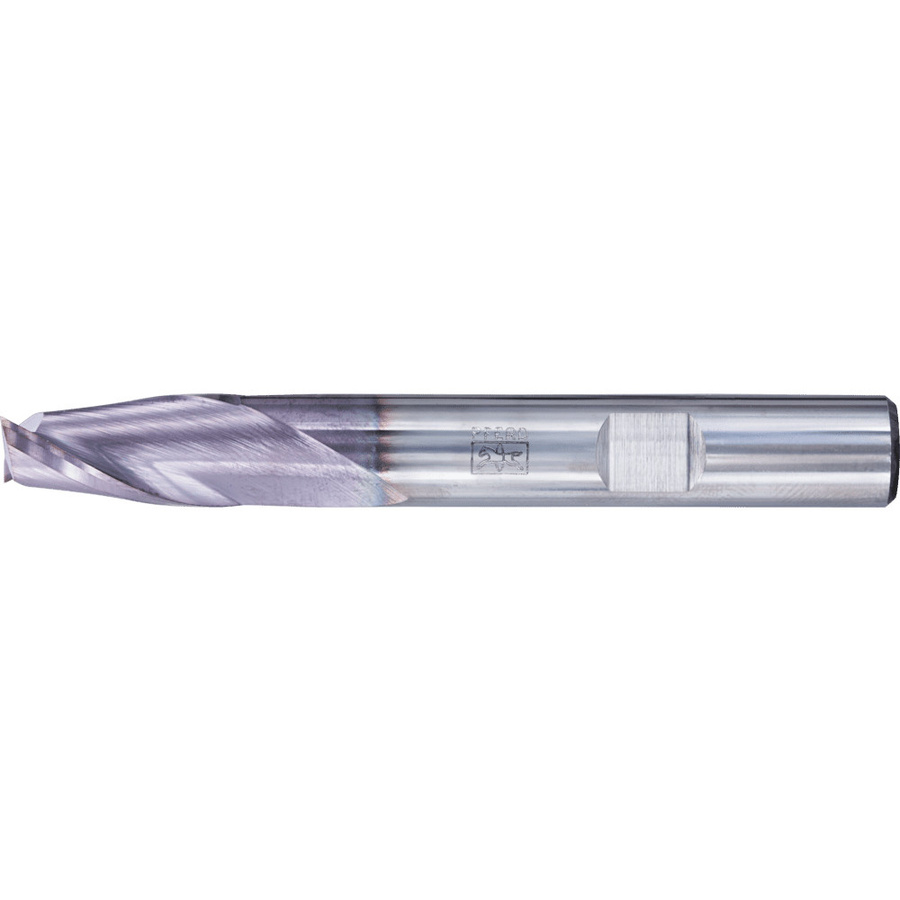 PFERD VHM Eckfräser Universal Line lang 2 Schneiden Ø 8 mm silber TiAlN Schaft - Bild 1
