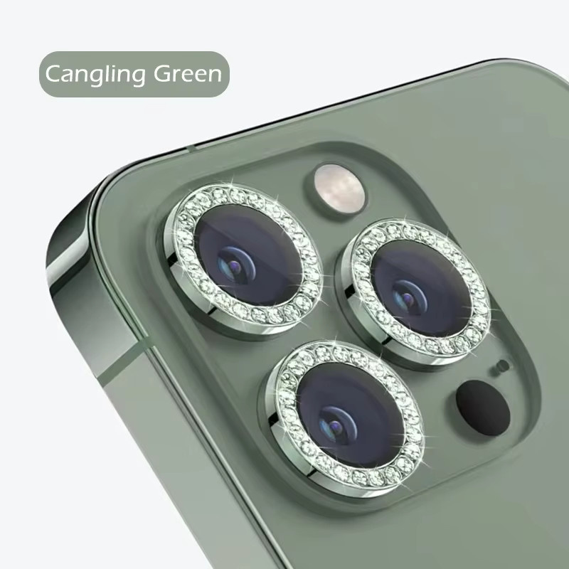 2-3 Stück Diamant Glitter Metallring Kamera Objektiv Schutzglas für iPhone 17 16 15 14 13 12 Pro Max Plus in Multicolour - Bild 5