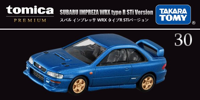 TAKARA TOMY Tomica Premium Nr.30 Subaru Impreza WRX Type R STi Version, Modellauto, 1:61, Druckguss-Legierung - Bild 1