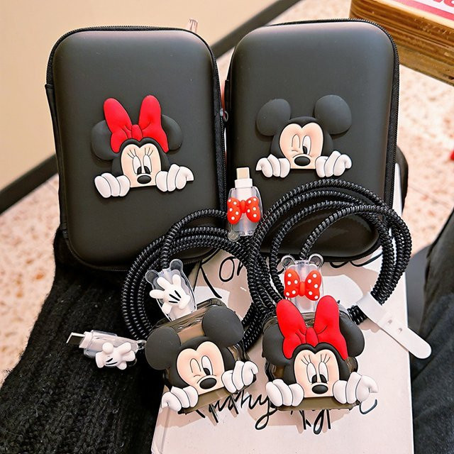 Beast Kingdom Mickey Minnie Kabelschutz für iPhone und iPad Lightning Ladegerät-Schutzhülle und Kabelmanagement-Organizer - Bild 1
