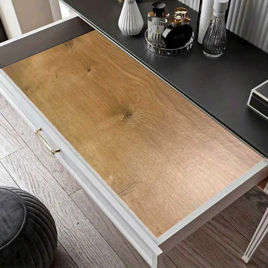 TTOKKONG WALLPAPER Selbstklebende Holzmaserungs-Tapete aus PVC in Braun, Ölbeständig für Küchenarbeitsplatten, Möbel und Schränke, Breite: 40 cm, Länge: 40 cm - Bild 3