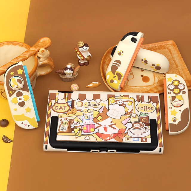 LISM Calico Cat Schutzhülle kompatibel mit Nintendo Switch 2 NS2 (2025) in Multicolour mit Hartschale, Silikon-Griffabdeckungen und Daumengriffkappen - Bild 1