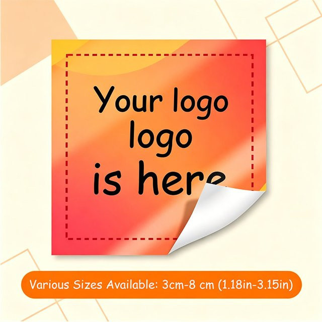 Personalisierte Logo-Aufkleber mit Punktmuster als individuelle Marken-Etiketten für deine Geschenkbox-Verpackung aus Papier - Bild 1