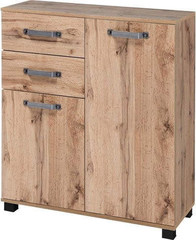 Schildmeyer Badschrank Milan in Braun mit Soft-Close-Türen und Regalen, B/H/T: 80 x 94,8 x 32 cm - Bild 1