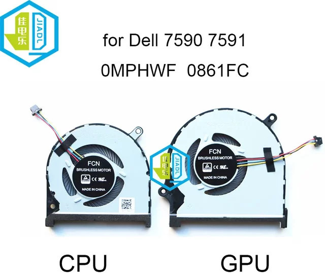 CPU GPU Lüfter für Dell Inspiron 15-7590 7591 P83F Laptop Grafikkarte Kühler 0 MPHWF 0861FC FM6A FM69 DFS5K22115371D - Bild 1