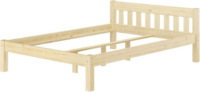 Erst-Holz Vollholzbett Modell 38 aus Kiefer, Unbehandelt, B/T/H: 140 x 200 x 214 cm - Bild 1