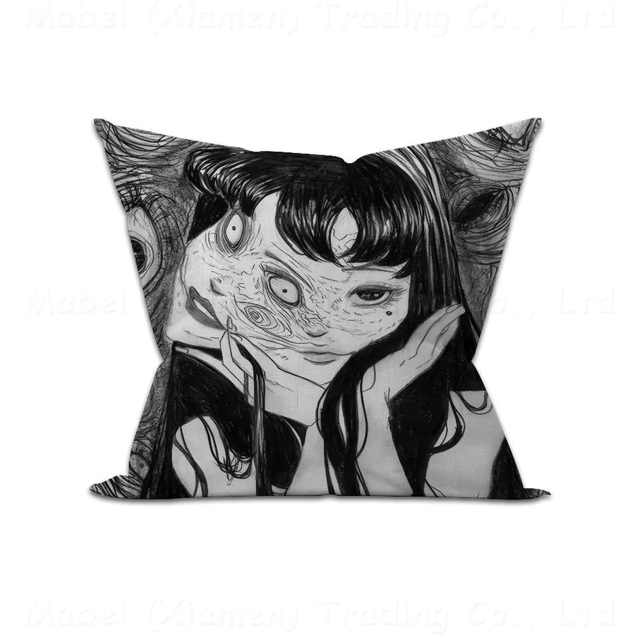 KAYOU Junji Ito Horror Anime Kissenbezug mit Grafikdruck für dein Sofa, B/B/H: 30 x 30 x 30 cm - Bild 6