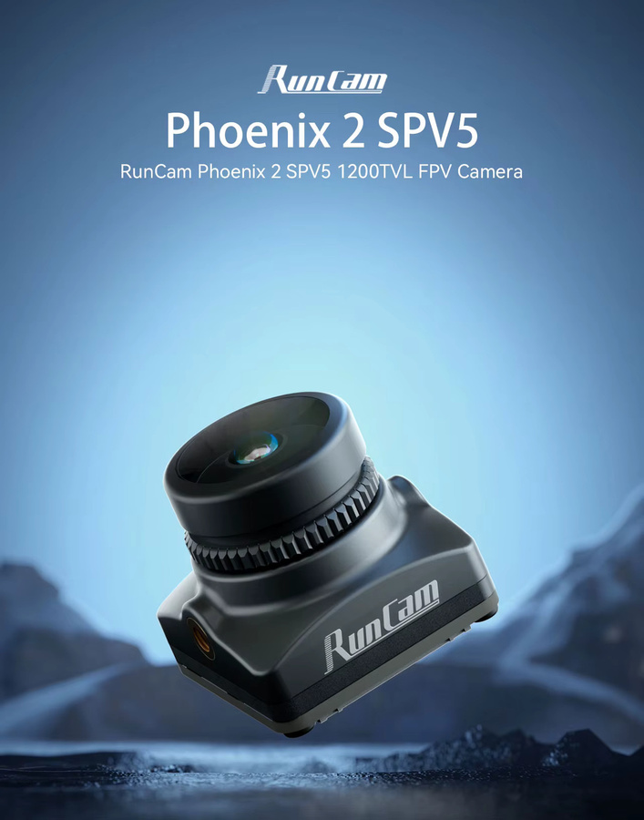 RunCam Phoenix 2 SP V5 FPV Kamera für RC Racing Drohnen und Quadcopter, Schwarz, DC 5-36V, Bildschirmverhältnis 4:3/16:9, 7,5g - Bild 2