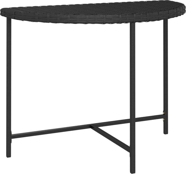 Furnicato Gartentisch aus Poly-Rattan in Schwarz, B/T/H: 100 x 50 x 75 cm - Bild 1