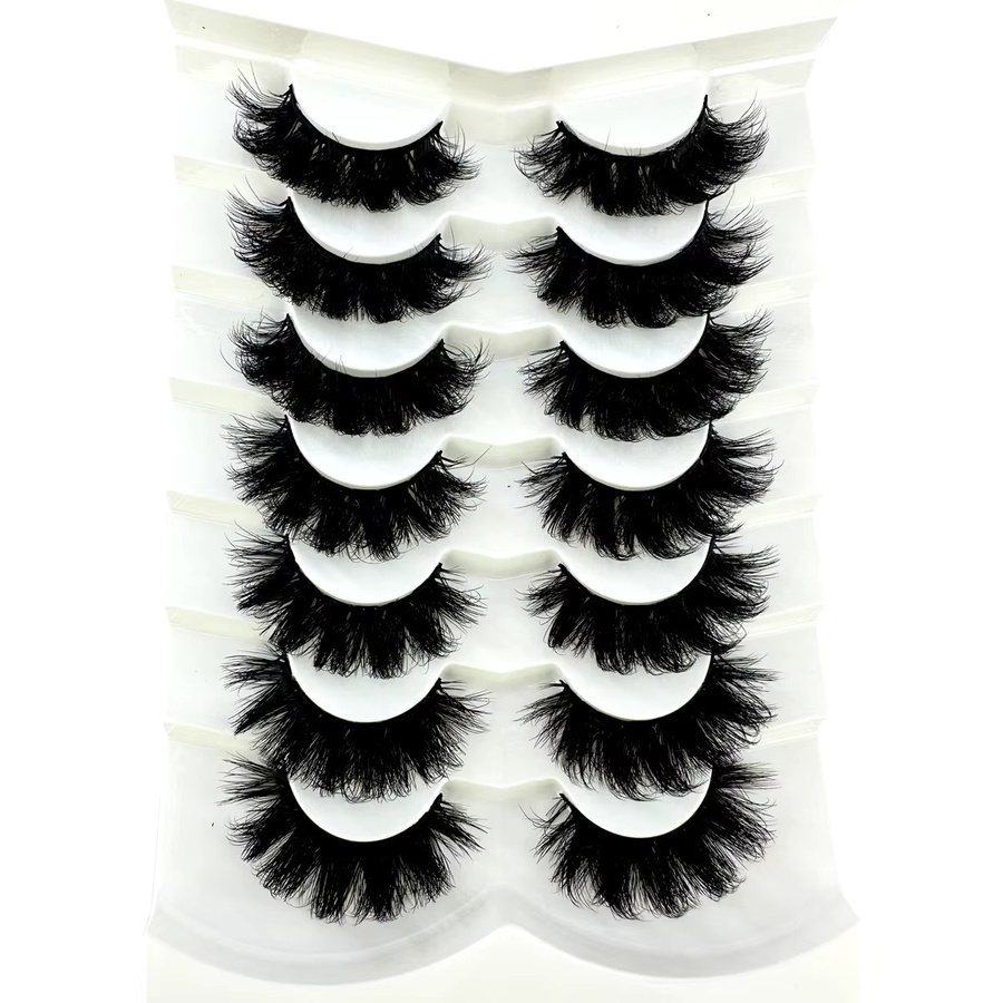 LYBCG Kunstwimpern, 7 Paar, 18 mm, Wispy D Curl, 8D - Bild 3