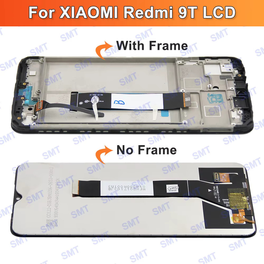 Xiaomi Redmi 9T LCD-Display Touchscreen-Digitizer mit Rahmen in Schwarz, 6,53 Zoll Bildschirm-Reparaturset - Bild 2