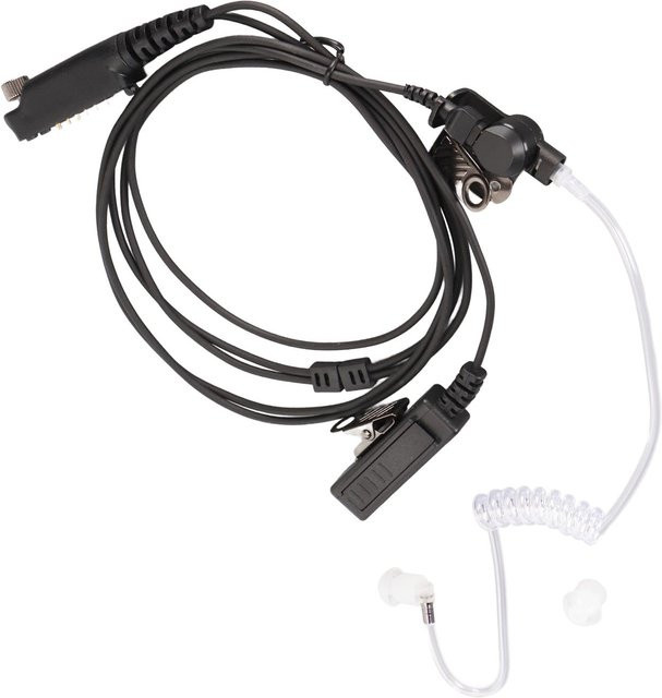 Koogeelife Akustikschlauch-Headset in Schwarz mit 2-Wege-Funk für Sepura STP8000 und STP9000 als In-Ear Ohrstück - Bild 1