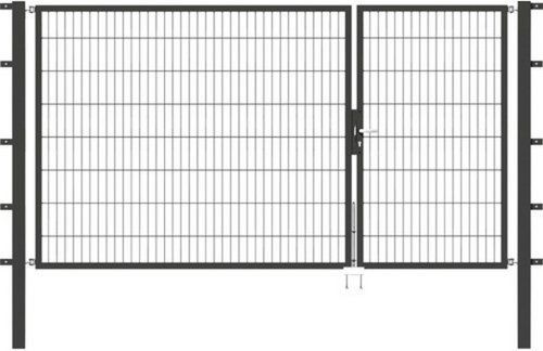 GAH ALBERTS Doppeltor Flexo aus Stahl in Anthrazit und Schwarz, B: 300 cm, H: 160 cm - Bild 1