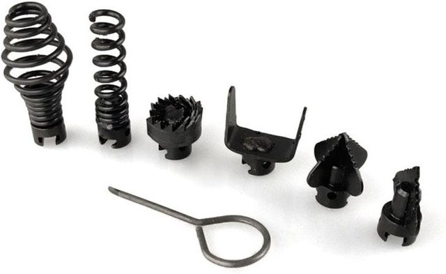 7-teiliges Manganstahl Abflussreiniger Schneidkopf-Set für Rohrreinigungsmaschinen in Schwarz, 16mm - Bild 1