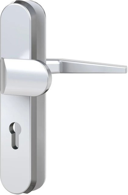 BASI Türbeschlag ES0 Wechsel-Garnitur aus Aluminium in Silber - Bild 1