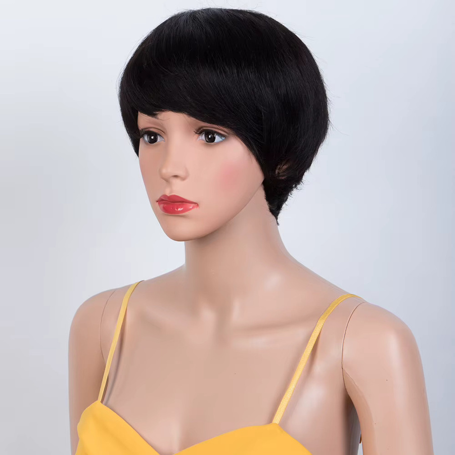 Lolely Dream Bob-Perücke, Pixie-Cut aus Echthaar, Schwarz, Damen - Bild 2