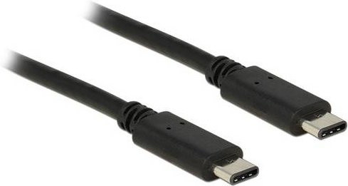 Delock USB-C auf USB-C Kabel USB 2.0 in Schwarz, Länge: 1,00 m - Bild 1