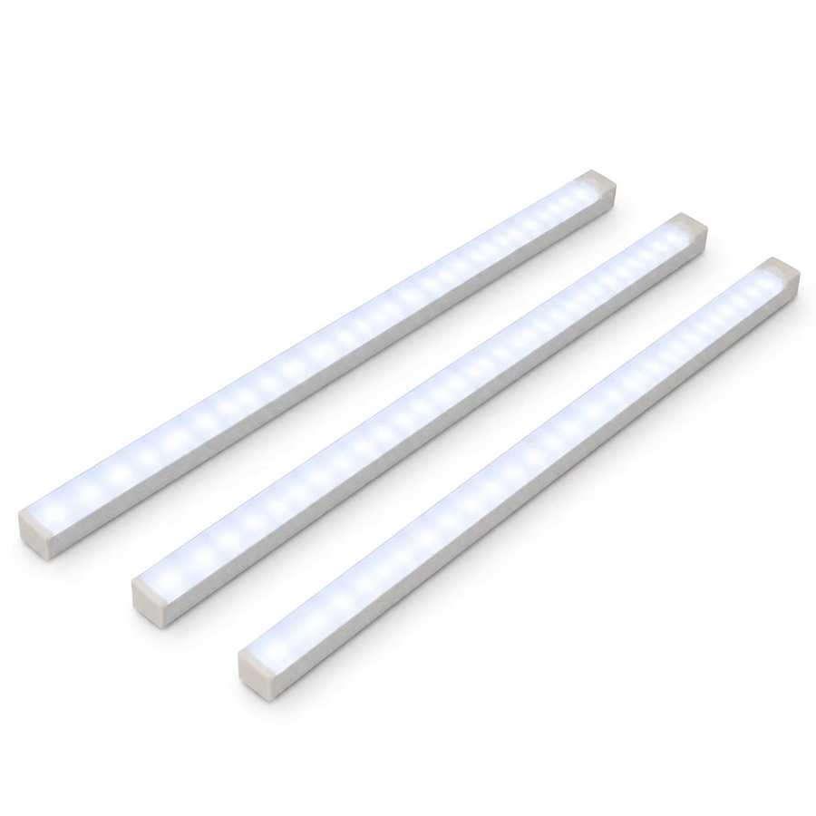 Oraymin 3er Set USB-aufladbare LED-Schrankbeleuchtung mit Bewegungssensor, weiß, 6000K Kaltweiß, Länge: 50 cm - Bild 5