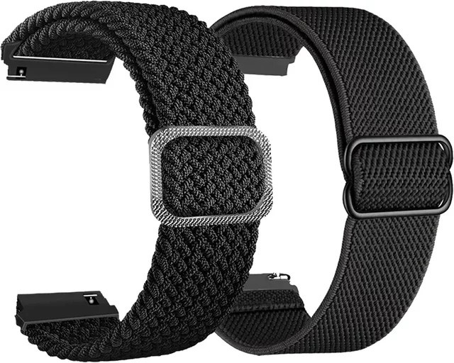 Uhrenarmband Nylon, Schwarz, Unisex, 22 mm, 20 mm - Bild 1