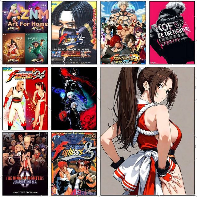 Kayou The King Of Fighters Poster, hochauflösender selbstklebender und wasserfester Kunstaufkleber in Mehrfarbig - Bild 1