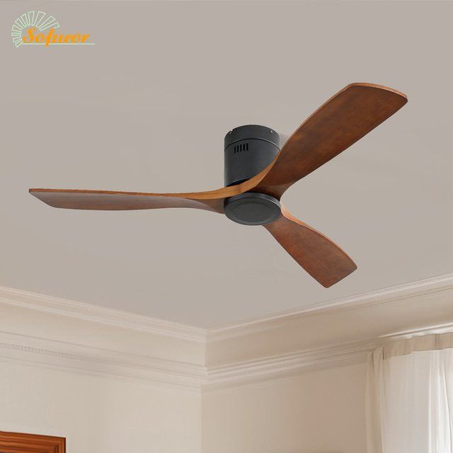 Sofucor Moderner Deckenventilator mit 52 Zoll Durchmesser, DC-Motor mit 6 Geschwindigkeiten und Fernbedienung - Bild 1