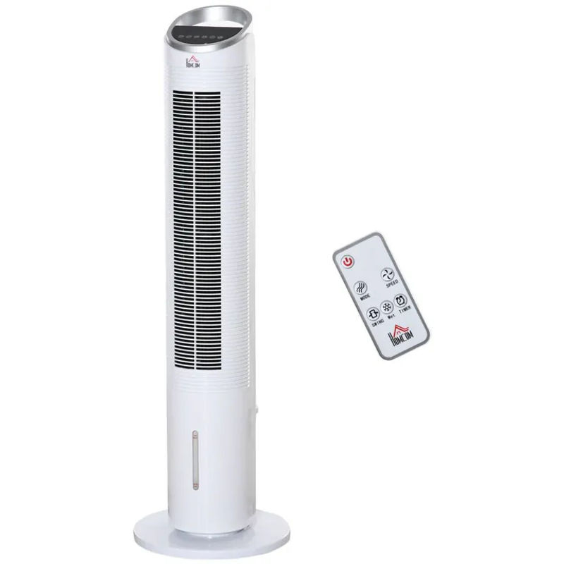HOMCOM Luftkühler in Weiß und Silber mit Fernbedienung, Timer, Schlafmodus und Oszillation, B/T/H: 30 x 30 x 100,8 cm - Bild 4