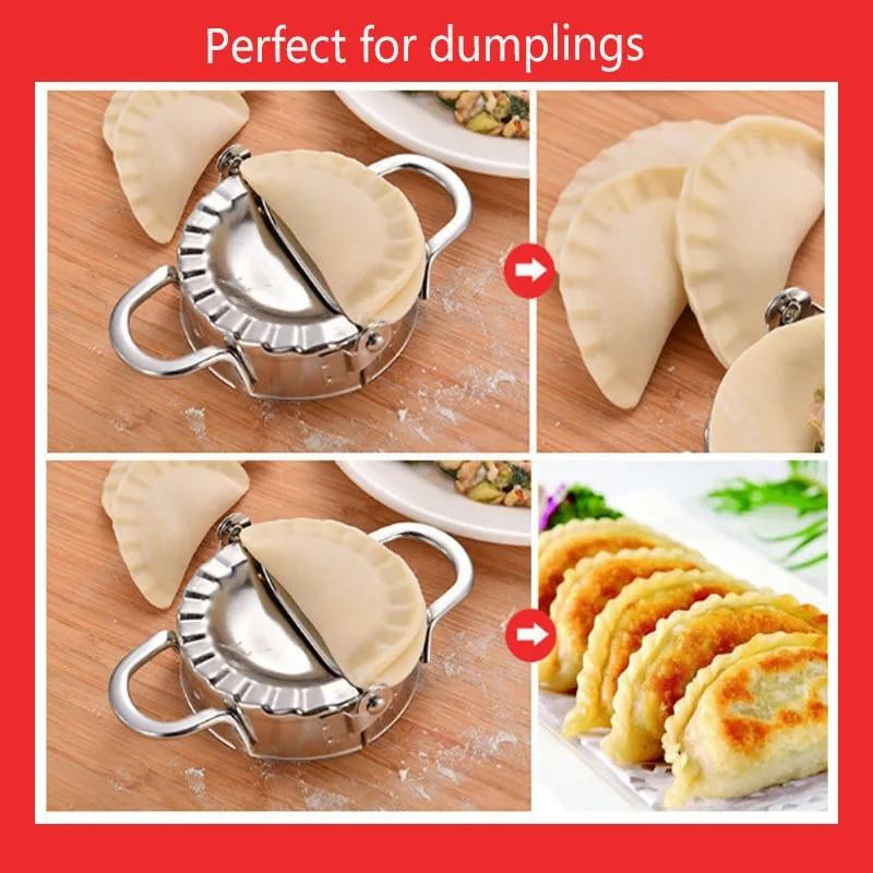 Love Home Garden Knödel-Maker aus Edelstahl in Silber als manuelle Knödelform und Jiaozi-Maker für dein Küchenzubehör - Bild 2