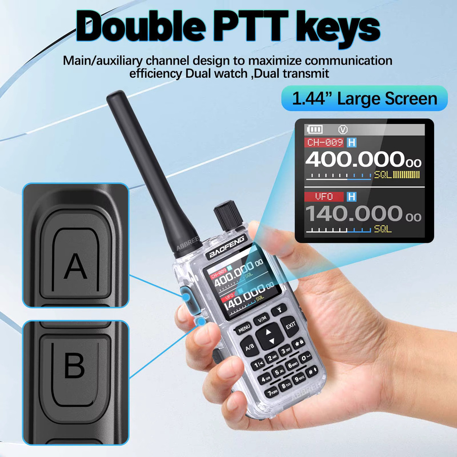 Baofeng MINI 5 Walkie-Talkie mit Bluetooth-App-Programmierung und 2200mAh Akku, UV-5R MINI Amateurfunkgerät mit großer Reichweite und Dual PTT - Bild 4