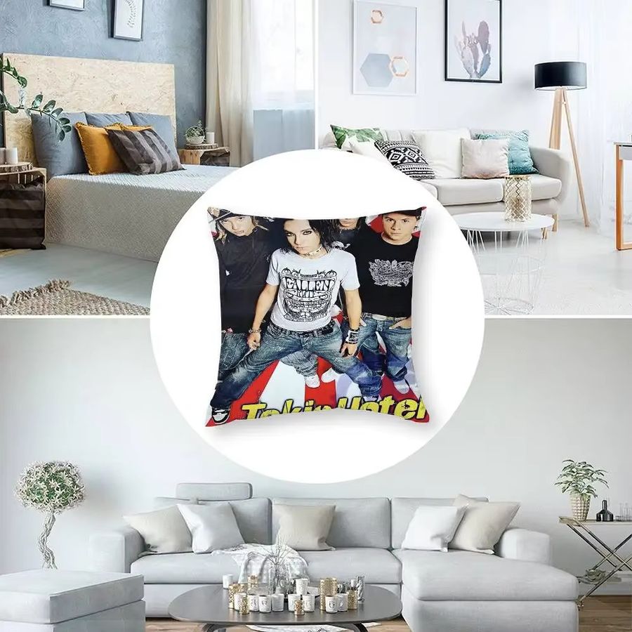 Rock Tokio H-Hotel Kissenbezug aus kurzem Plüsch mit doppelseitigem Druck für dein Sofa oder zur Dekoration - Bild 6
