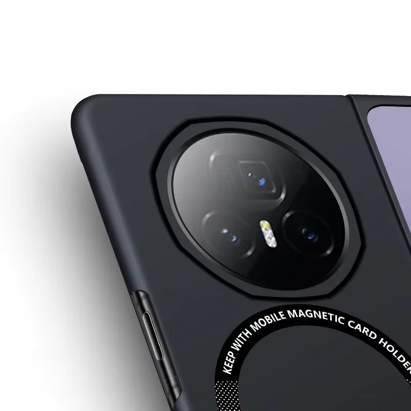 Schutzhülle für Honor Magic V3 und Honor Magic V2 5G aus Hart-PC, rahmenlos und magnetisch für kabelloses Laden, in Schwarz oder Orange - Bild 2