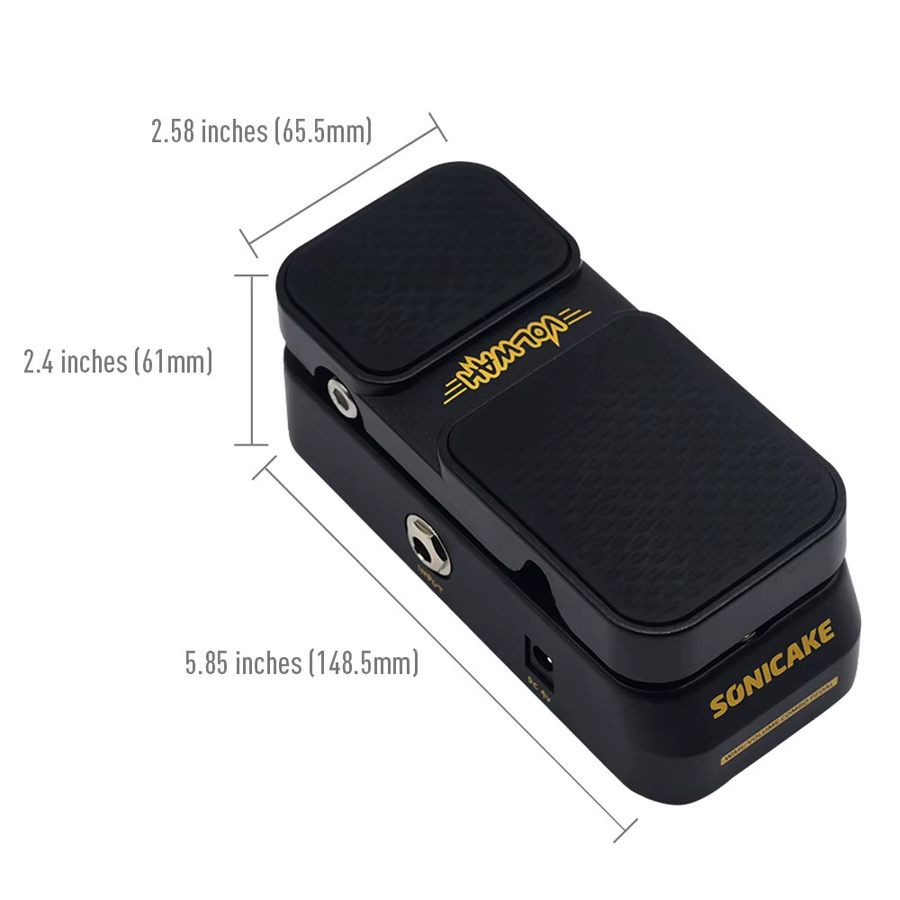 SONICAKE VolWah QEP-01 Active Volume Control & Wah Expression Pedal in Schwarz - Bild 3