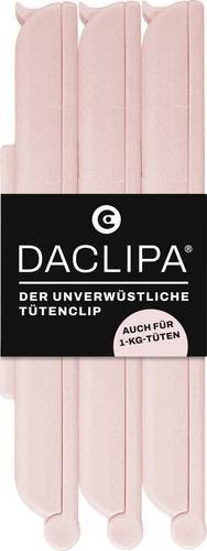DACLIPA 3 in 1 Tütenclip in Rosa aus Kunststoff, stapelbar, gefrierschrankfest und spülmaschinenfest - Bild 1