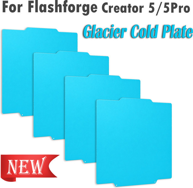 Flashforge Kaltbauplatte für Creator 5 und 5 Pro mit beidseitigem Druck und hoher Haftung in Blau - Bild 1