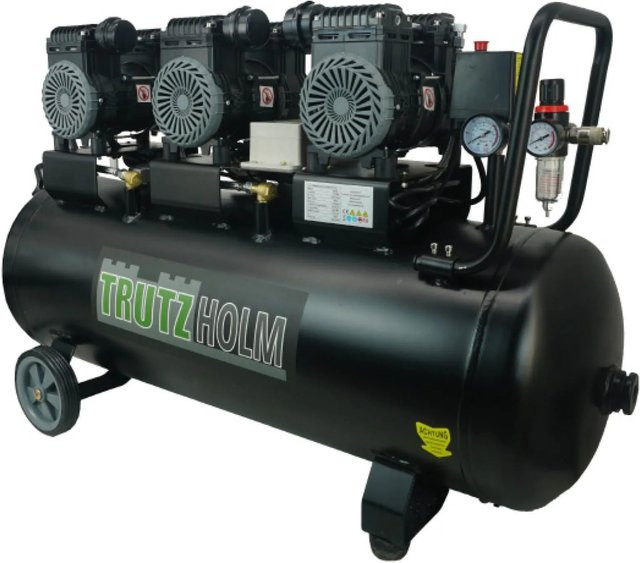 TRUTZHOLM Premium Brushless Silent Flüsterkompressor in Schwarz mit 100L Tank, 2700W Leistung und 8 Bar Druck - Bild 1