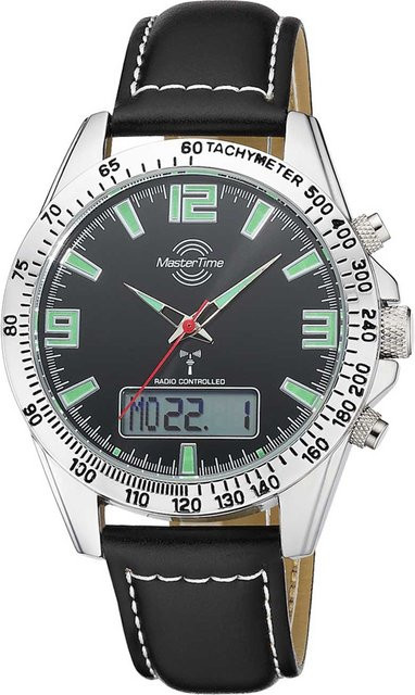 Master Time Chronograph, Quarz, Edelstahl, 42 mm, Leder, Herren - Bild 1