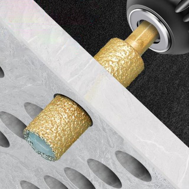 VIBRATITE Trockenbohrer für Fliesen und Marmor in Gold, Durchmesser: 12 mm - Bild 1
