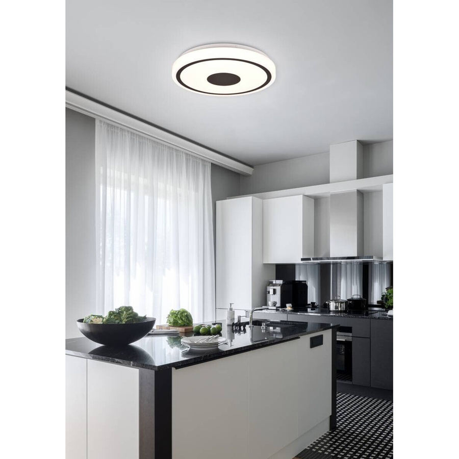 Reality Deckenleuchte Bunda LED Rund aus Kunststoff in Weiß und Schwarz, Höhe: 5 cm, Durchmesser: 33 cm - Bild 2