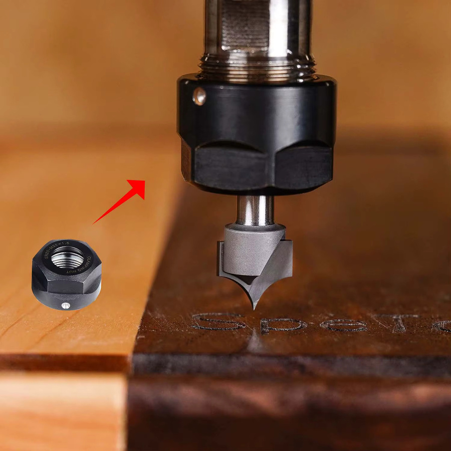 DREANIQUE Präzisions-Spannzangenschraubmuttern für CNC-Fräs- und Gravurmaschinen, passend für ER11, ER16, ER20, ER25 und ER32 - Bild 5