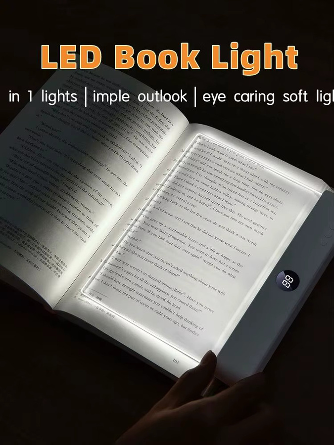 DBF Intelligente LED-Leselampe mit 3 Lichtfarben und Timer, wiederaufladbare flache Buchbeleuchtung für die Nacht mit augenfreundlichem Licht - Bild 6