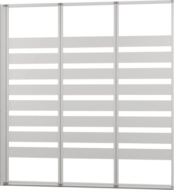 AICA Badewannenaufsatz Faltwand 3-teilig Weiß Frosted B: 140 cm, H: 130 cm - Bild 1