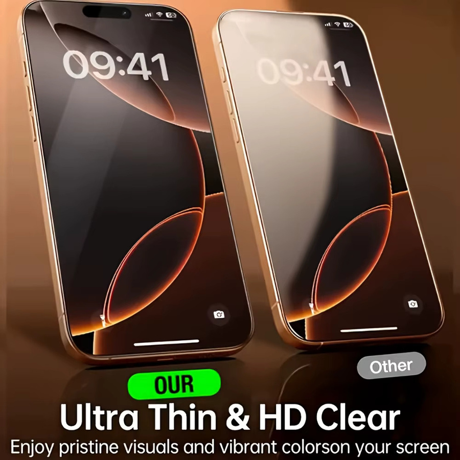 NNBILI 5er Pack Displayschutz mit oleophober Beschichtung für iPhone 17 Pro Max 16 15 14 13 12 11 Pro Serie, transparent, staubfrei und einfach zu installieren - Bild 4