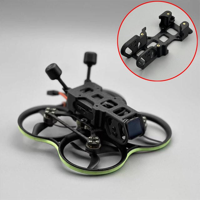 SHUAICHI Pavo20 Pro RC Drone Fixing Mount Halterung in Schwarz für Walksnail Moonlight 4K Video Übertragung - Bild 1