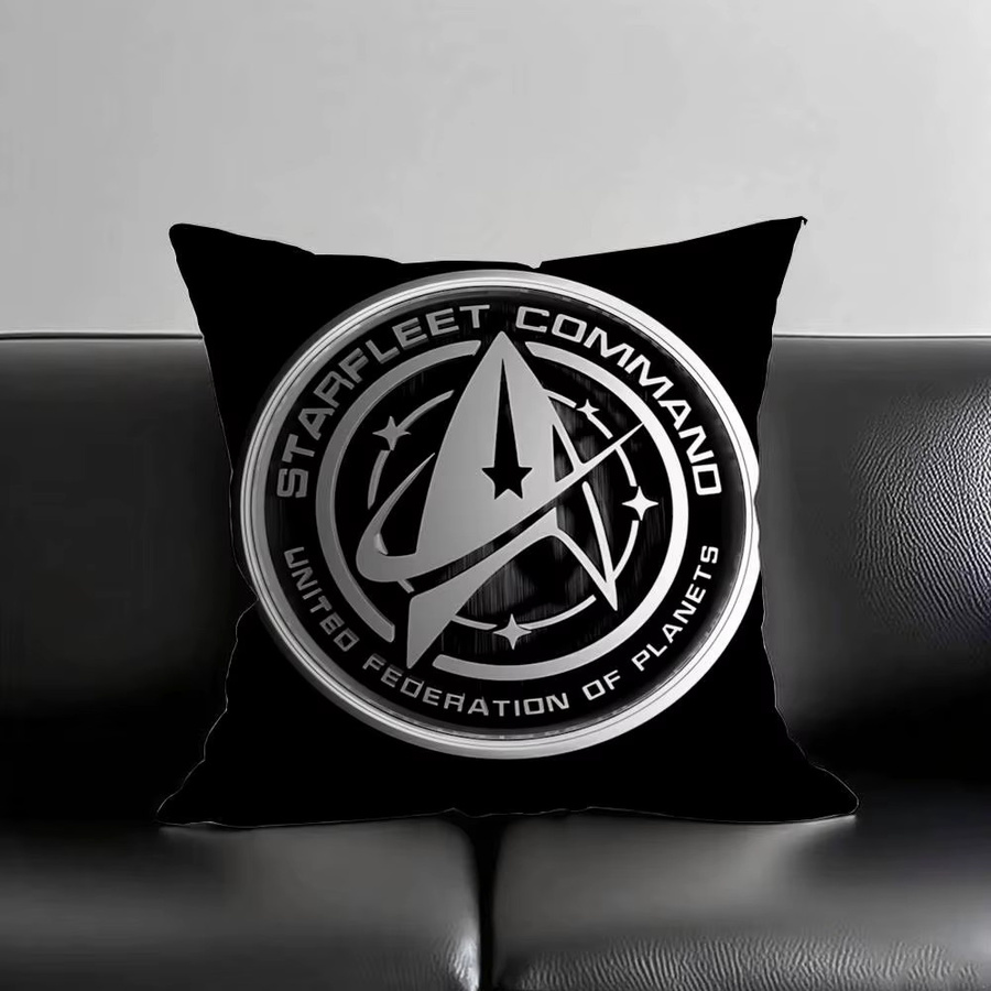 52TOYS S-Star T-Trek Ship Kissenbezug mit Grafikmuster in Schwarz, B/T/H: 40 x 40 x 40 cm - Bild 5