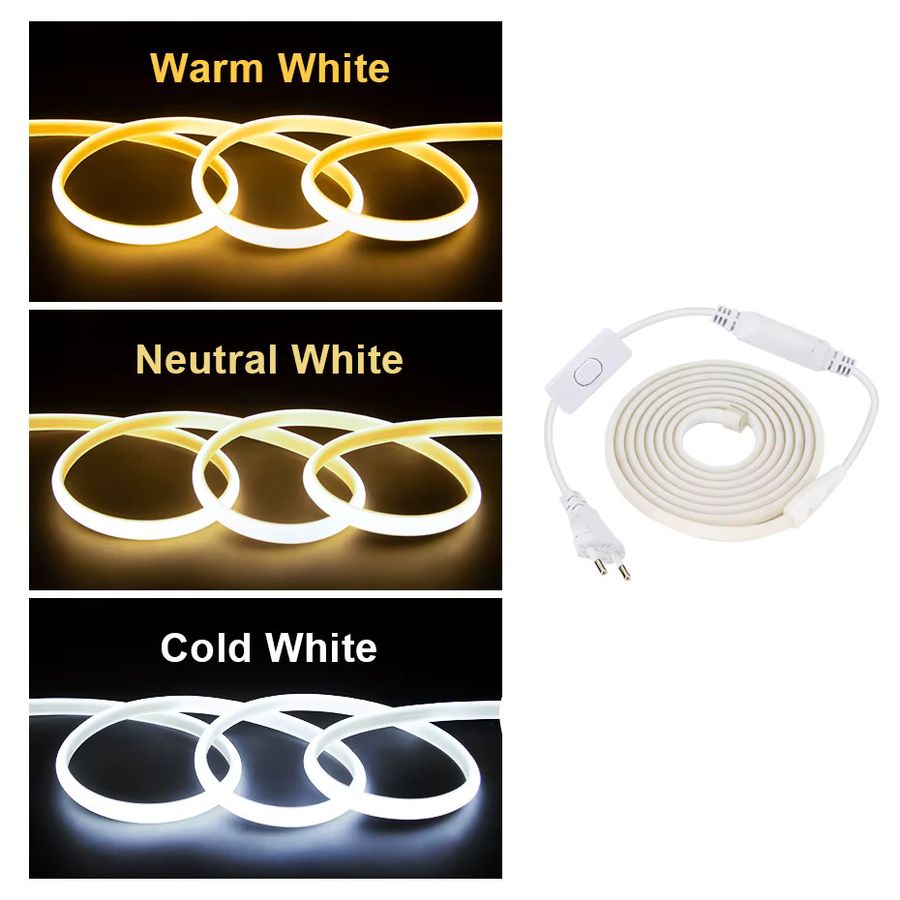 Asign LED COB Streifen IP65 Wasserdicht mit EU/AU Netzstecker und Schalter für Raumdekoration - Bild 2