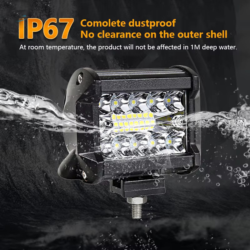 HOTBEAM 4-Zoll Offroad Auto-Arbeitslicht mit Spot- und Flood-Modus in Schwarz inklusive universeller Anhängerkupplungshalterung für Pickup Truck und Van - Bild 4