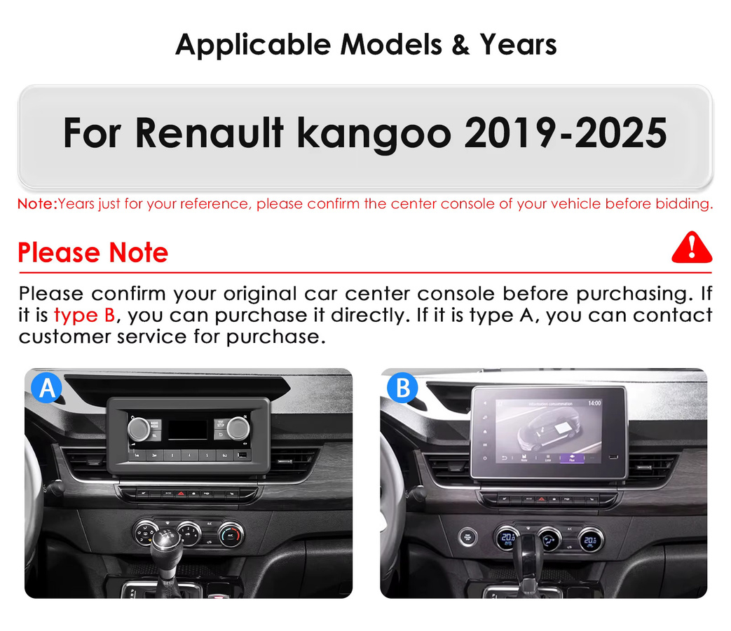 OSSURET Android 14 Autoradio für Renault Kangoo 2019–2025 mit 10,1 Zoll Display, Snapdragon 8-Core Prozessor, Carplay, GPS und 360 Grad Kamera Unterstützung in Schwarz - Bild 2
