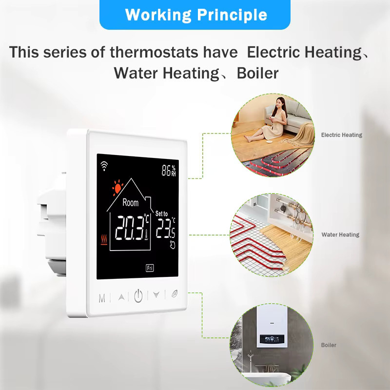 Tuya Smart Home Wifi Thermostat zur Temperaturregelung für Bodenheizung, Wasser und Gas mit App- und Sprachsteuerung via Google Home, Alexa und Alice - Bild 3
