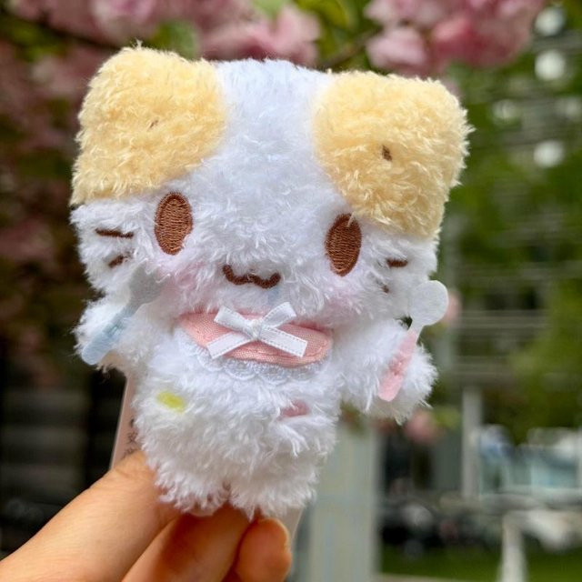 Linyi toy Marshmallow-Katze Dessert-Serie, Plüschtier Schlüsselanhänger, beige - Bild 1